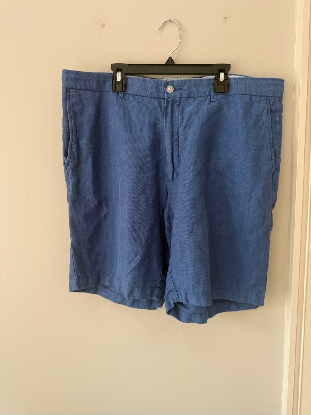 Peter Millar Golf Shorts Mens 36 Cotton/Linen blend Crown Crafted Sport Blue
